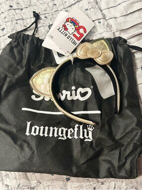 Loungefly Sanrio Hello Kitty 50th Anniversary Metallic Gold Ears